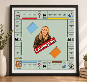 Personalised Monopoly Style Board Print | Custom Family Wall Art (Poster)