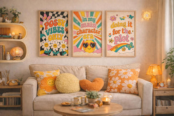 Retro Y2K Quote Prints | Colourful Funky Gallery Wall Set
