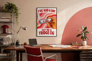 Funny Diet Coke Poster, Retro Kitchen Wall Art, Get Me a Fridge Cig Print