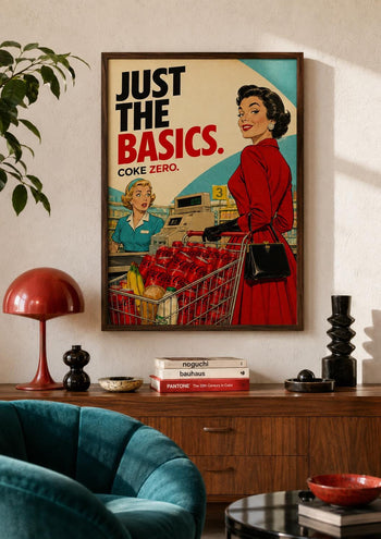 Coke Zero Retro Supermarket Print | Vintage Kitchen Wall Art Poster