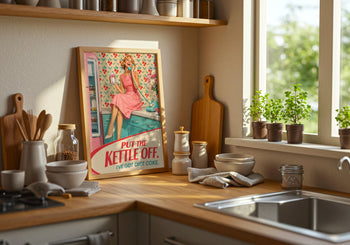 Retro 1950s Diet Coke Kitchen Print | Funny Vintage Wall Art Poster