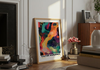 Yayoi Kusama Poster: Colorful Abstract Polka Dot Print