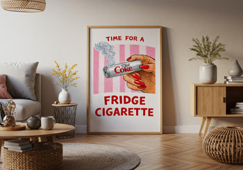 Diet Coke Fridge Cigarette Poster