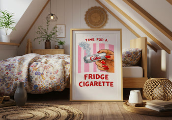Diet Coke Fridge Cigarette Poster