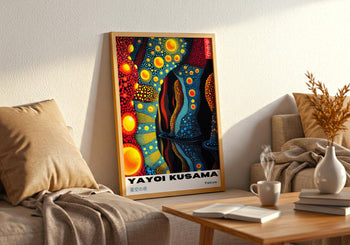 Yayoi Kusama Art Print: Psychedelic Japanese Exhibition Poster