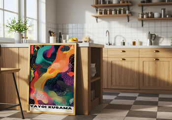 Yayoi Kusama Poster: Colorful Abstract Polka Dot Print