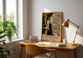 Glamorous Vintage Poster | Retro Diet Coke Print | 1950s Kitchen Wall Art