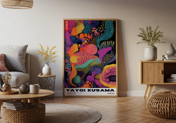 Yayoi Kusama Poster: Colorful Abstract Polka Dot Print