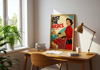Coke Zero Retro Supermarket Print | Vintage Kitchen Wall Art Poster