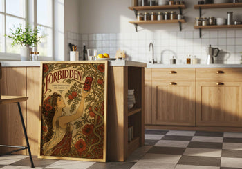 Art Nouveau Coke Zero Print | Temptation Botanical Wall Art (Maximalist Kitchen)