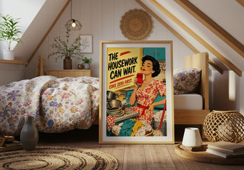 Retro Coke Zero Print | Vintage Kitchen Wall Art Poster, Funny Homemaker Art