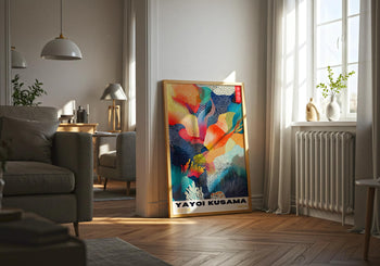 Yayoi Kusama Poster: Colorful Abstract Polka Dot Japanese Art
