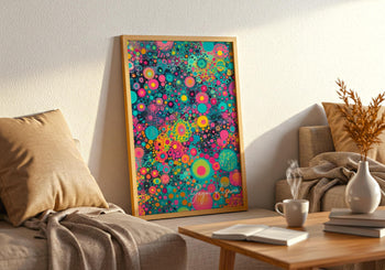 Yayoi Kusama Inspired Print: Neon Polka Dot Art