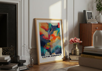 Yayoi Kusama Poster: Colorful Abstract Polka Dot Japanese Art