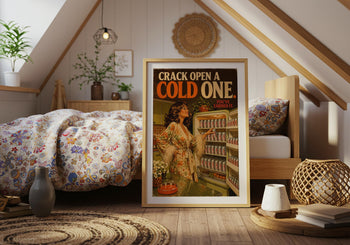 Retro Diet Coke Print | 70s Kitchen Wall Art, Vintage Advertising Poster