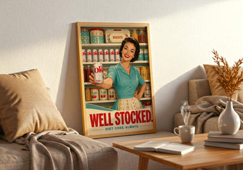 Retro Diet Coke Print | 1950s Kitchen Wall Art, Pantry Decor