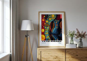 Yayoi Kusama Art Print: Psychedelic Japanese Exhibition Poster