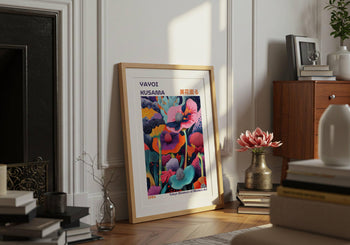 Yayoi Kusama Flower Poster: Colorful Japanese Art Print