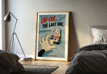 Funny Retro Kitchen Poster | Rubber Hose Cartoon Wall Art | Coke Lover Gift