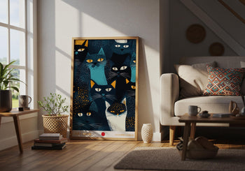 Yayoi Kusama Cat Art Print: Quirky Japanese Wall Decor