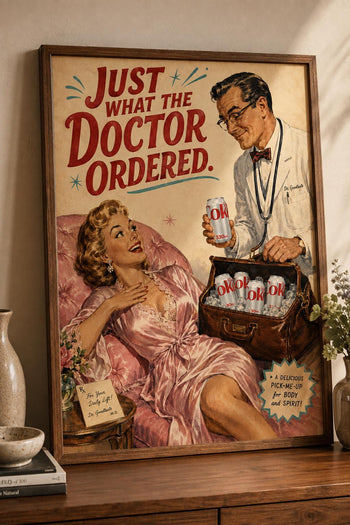 Retro 1950s Diet Coke Print | Funny Vintage Wall Art Poster