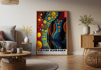 Yayoi Kusama Art Print: Psychedelic Japanese Exhibition Poster