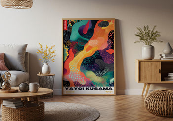 Yayoi Kusama Poster: Colorful Abstract Polka Dot Print