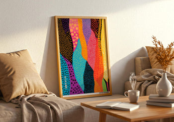 Yayoi Kusama Inspired Art Print: Abstract Polka Dot Japanese Wall Art