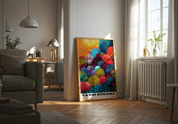 Yayoi Kusama Poster: Colorful Polka Dot Japanese Art Print