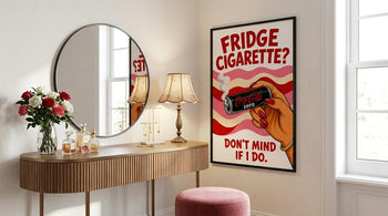 Funny Coke Zero Poster, Retro Fridge Art, Quirky Kitchen Print, Soda Lover Gift