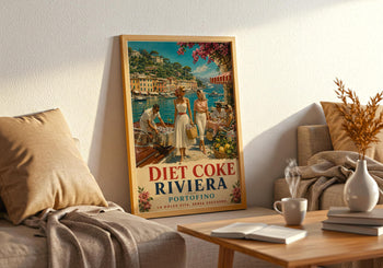 Diet Coke Riviera Print | Portofino Italian Travel Poster