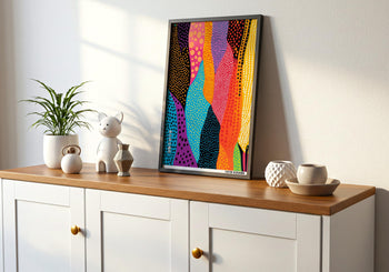 Yayoi Kusama Inspired Art Print: Abstract Polka Dot Japanese Wall Art