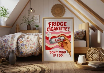Diet Coke Fridge Cigarette Poster