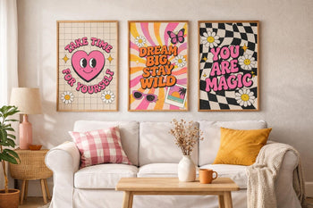 Retro Y2K Quote Prints | Colourful Gallery Wall Set | Bedroom Decor Posters