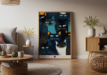 Yayoi Kusama Cat Art Print: Quirky Japanese Wall Decor