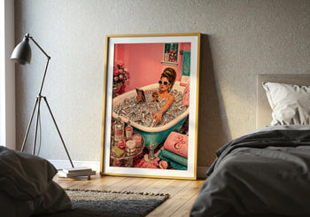 Diet Coke Bath Print | Maximalist Retro Glamour Wall Art