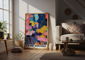Yayoi Kusama Poster: Colorful Abstract Polka Dot Print