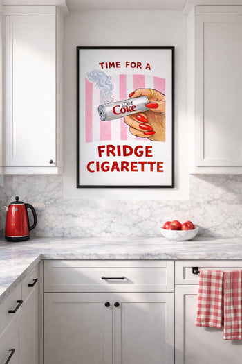 Diet Coke Fridge Cigarette Poster