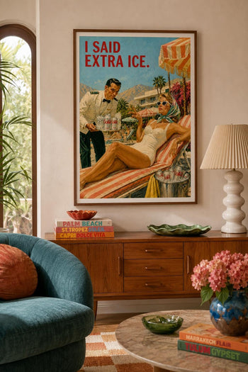 Funny Diet Coke Poster | Retro Poolside Wall Art | Palm Springs Kitchen Decor