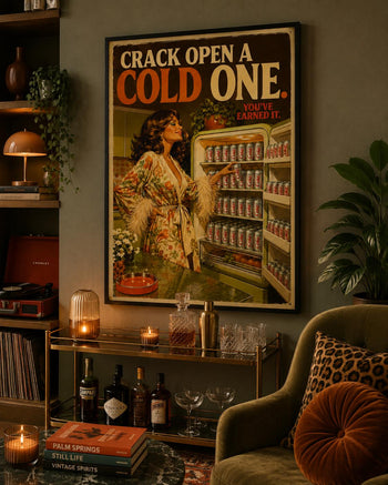Retro Diet Coke Print | 70s Kitchen Wall Art, Vintage Advertising Poster