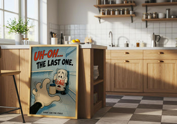 Funny Retro Kitchen Poster | Rubber Hose Cartoon Wall Art | Coke Lover Gift