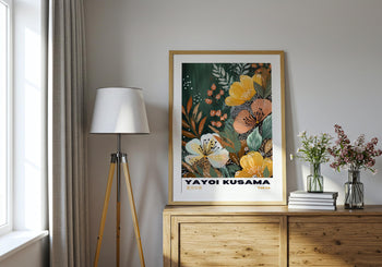 Yayoi Kusama Flower Poster: Colorful Japanese Art Print