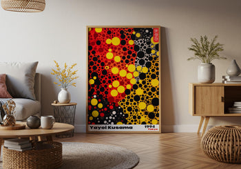 Yayoi Kusama Poster: Colorful Dot Art, Japanese Exhibition Print