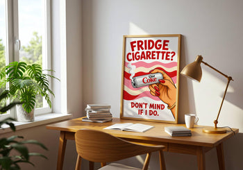 Diet Coke Fridge Cigarette Poster