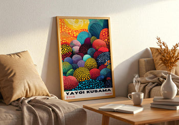 Yayoi Kusama Poster: Colorful Polka Dot Japanese Art Print