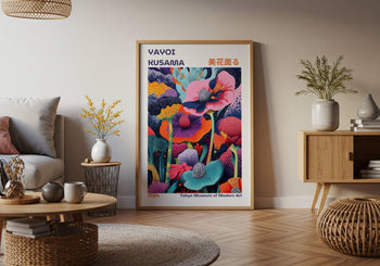 Yayoi Kusama Flower Poster: Colorful Japanese Art Print
