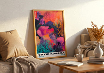 Yayoi Kusama Poster: Colorful Abstract Polka Dot Print