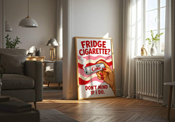Diet Coke Fridge Cigarette Poster