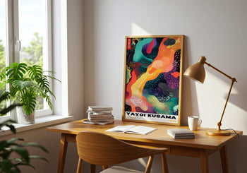 Yayoi Kusama Poster: Colorful Abstract Polka Dot Print