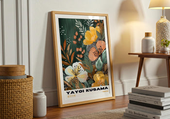 Yayoi Kusama Flower Poster: Colorful Japanese Art Print